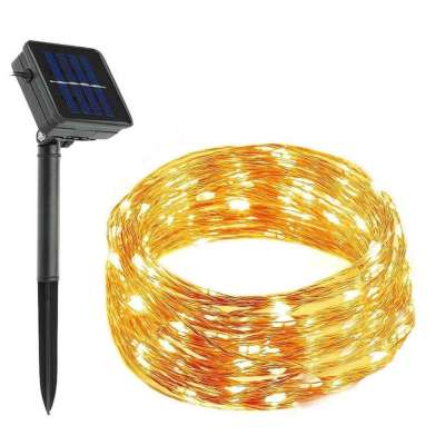 Solar Powered String Lights150 LED 8 Modes 17M Copper Wire String Lights, Auto On Off, Waterproof