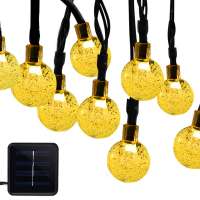 Christmas Solar String Light 60LED Two-Way Charging (Solar & USB Charge) Fairy String Lights Bubble Crystal Ball Lights