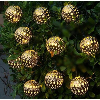 30LED Outdoor Solar String Lights Warm White Color Morocco ball Solar decoration Lights for Garden, Yard, Landscape,Party